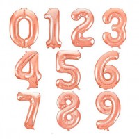 Globos Números 0-9 color rose gold 101 cm/40"
